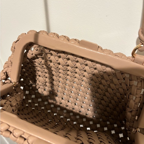 Worth Collective braided clutch with long strap in taupe - Picture 2 of 4